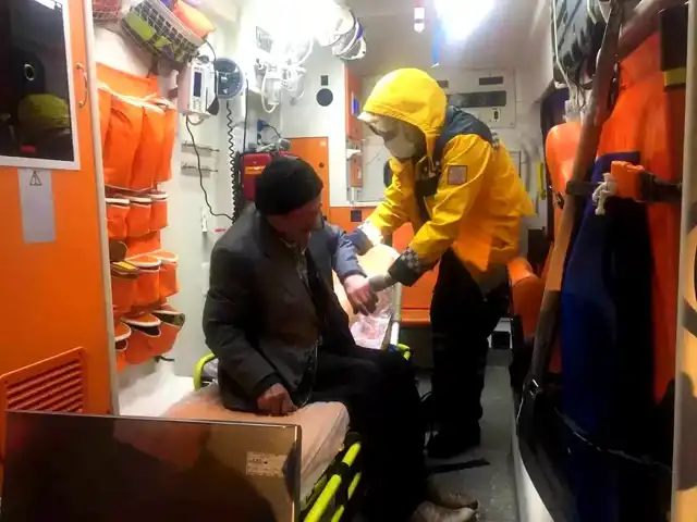Cide'de Kar Kapanında Hastalar Kurtarıldı